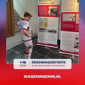 Hoe was het om op te groeien in oorlogstijd? En wat betekende de oorlog voor Wageningen? 🕊️ Met de Herdenkingsexpositie in de Grote Kerk stap je in de verhalen van toen. Persoonlijk, dichtbij en voor alle leeftijden. Luister naar verhalen van oude en nieuwe Wageningers: wat namen zij mee toen ze hun huis moesten verlaten omdat de oorlog te dichtbij kwam? Ga in gesprek met jongeren over de betekenis van het Nationaal Herdenkingsraam 1945. Deel je gedachten op de graffitiwall en ontdek nog veel meer. #MaakHetVerschil 

🎟️ Vrij toegankelijk
📅 4 mei
🕙 10.00 – 19.00 & 20.15 – 22.30
📍 Grote Kerk op de Markt