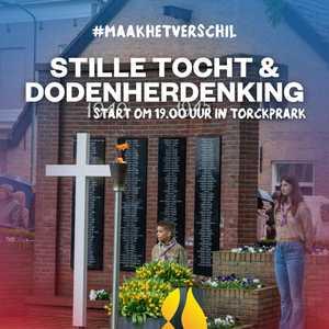 Op 4 mei herdenken we in heel Nederland de slachtoffers van de Tweede Wereldoorlog en vredesoperaties. In Wageningen staan we, onder leiding van de 4meiwerkgroep, daarnaast ook stil bij lokale slachtoffers.

🕯️ Om 18.15 uur begint de herdenkingsdienst in de Johannes de Doperkerk.
🚶‍♀️ Om 19.00 uur start de Stille Tocht vanaf het Torckpark.
Bij het Monument voor de Gevallenen houden we samen 2 minuten stilte, gevolgd door het Wilhelmus en een kranslegging.
Loop en herdenk mee. Bekijk het volledige programma via de website. #MaakHetVerschil